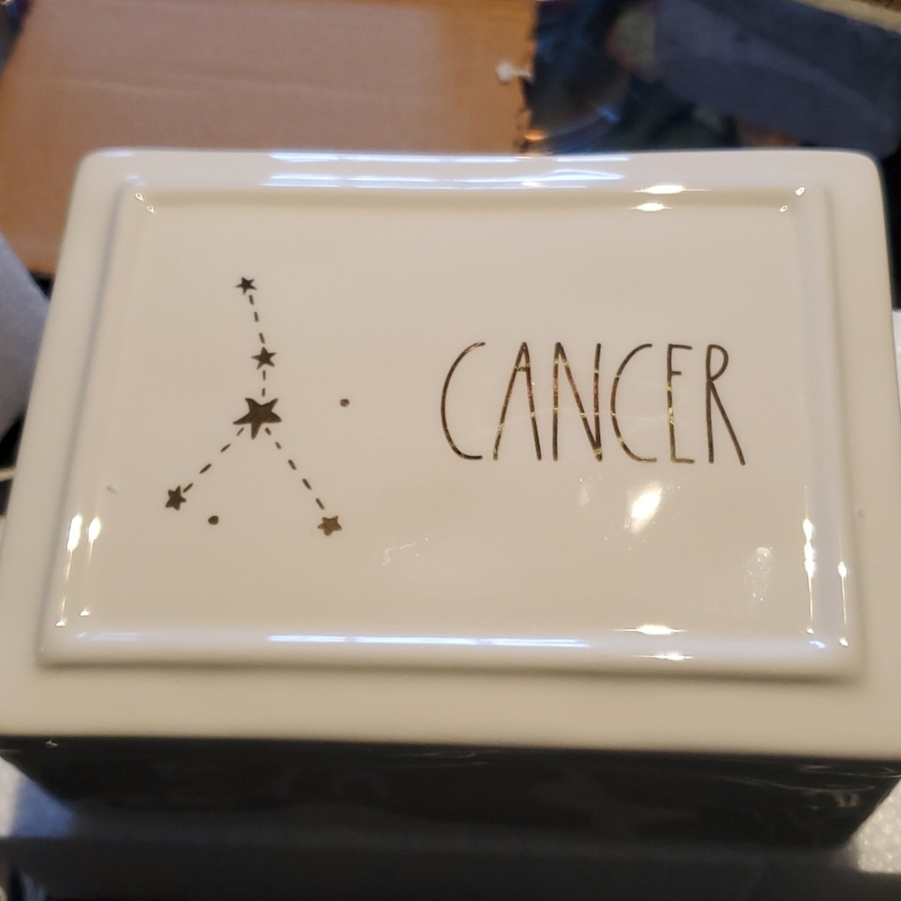 Rae dunn ceramic large cancer sign jewelry box from rd boxed 📦